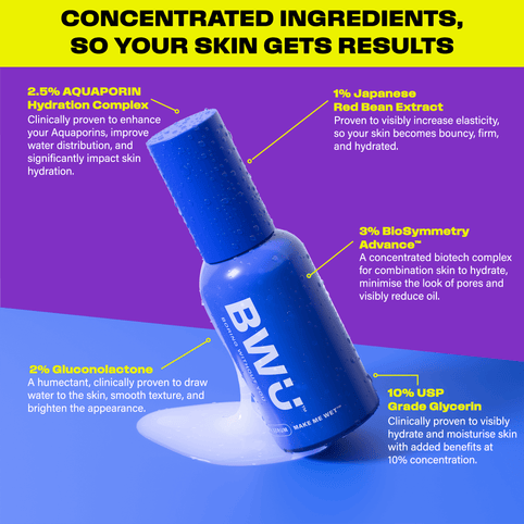 Boring Without You skincare for combination skin. 
  
 

  Make Me Wet AQUAPORIN Hydrating Milk Serum. 
  
 

  Hydrating skincare. brightening skincare. Hydrating serum 
  
 

  Concentrated ingredients so your skin gets results